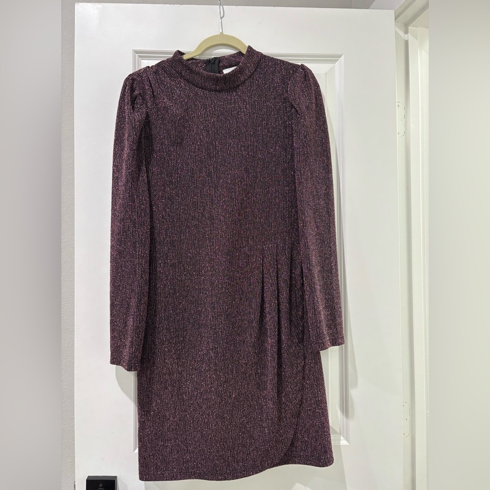Greylin Metallic Purple Dress